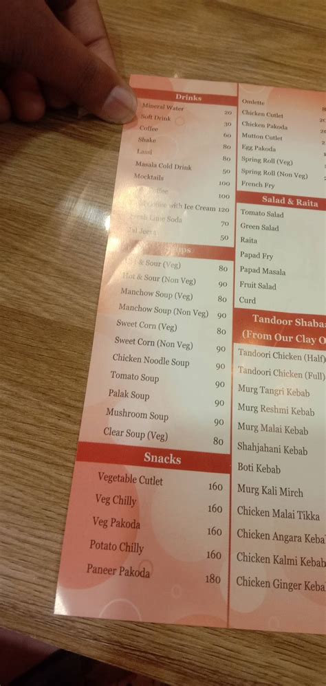 Menu At Nirvana The Fine Dine Patna