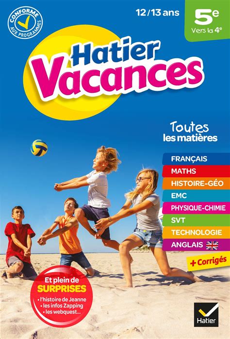 Cahier de vacances 2022 de la 5e vers la 4e pour réviser son année