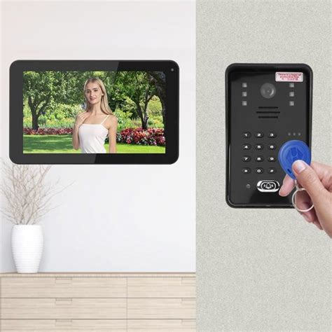 Sonnette Vidéo Interphone Vidéo Wifi Filaire Cran Lcd Tft 9Po 2