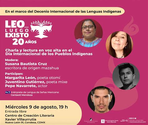 Charla y lectura en voz alta Ciclo Leo luego existo Día