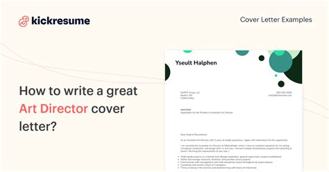 Art Director Cover Letter Samples And Examples 2024 Kickresume