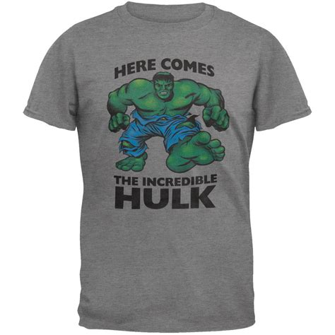 Incredible Hulk Here Comes Tri Blend Soft T Shirt