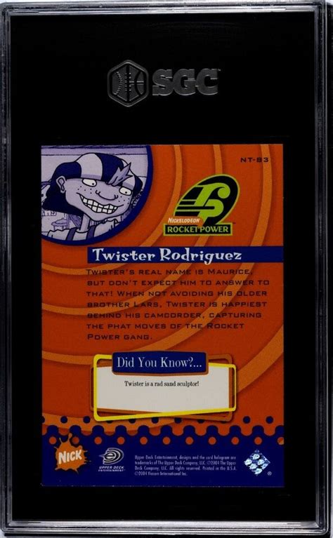 2004 Upper Deck Nicktoons Nt 83 Twister Rodriguez Sgc 10 Rocket Power