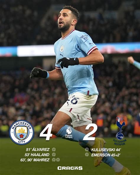 CRACKS on Twitter 𝙁𝙄𝙉𝘼𝙇 Manchester City 4 2 Tottenham Remontada