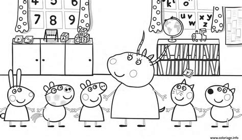 Coloriage Retour Scolaire De Peppa Pig Jecolorie