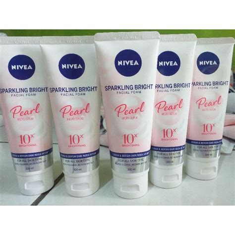 Jual NIVEA Sparkling Bright Whitening Facial Foam 100 Ml Shopee