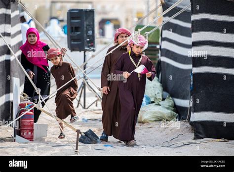 Doha Qatar December 18 2017 The Local Population Celebrating Qatar