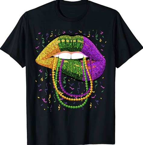 Mardi Gras Lips Queen Beads Carnival Shirt ShirtsMango