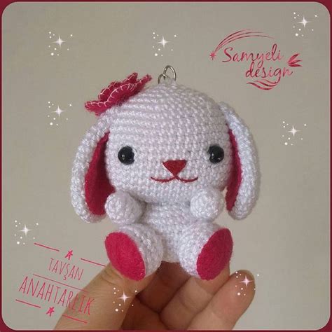 Amigurumi Mini Bunny Keychain Free Pattern Crochet