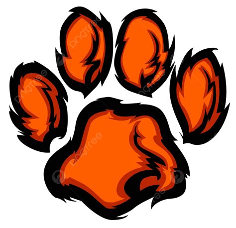 Tiger Paw Mascot Vector Illustration Tiger Mascot Illustrations Photo