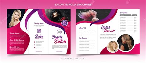 Premium Vector Beauty Salon Trifold Brochure Design Template