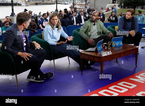 From Left Kyle Brandt Jamie Erdahl Jason Mccourty And Peter