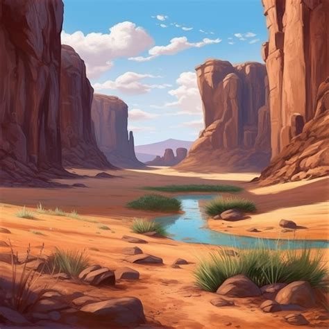 Desert Landscape Painting