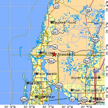 Trinity, Florida (FL) ~ population data, races, housing & economy