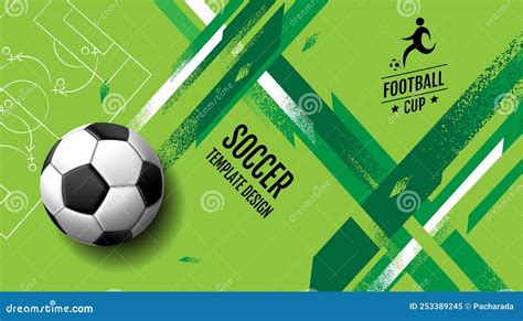 Soccer Template Design Football Banner Sport Layout Design Green