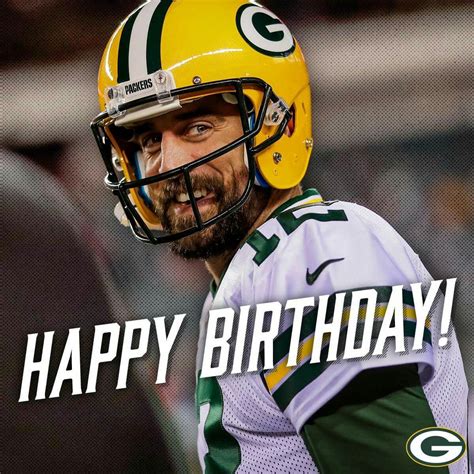 Happy Birthday Aaron Packers Party Football Helmets Green Bay Packers