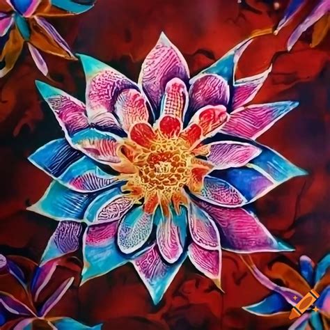 Colorful Lotus Batik