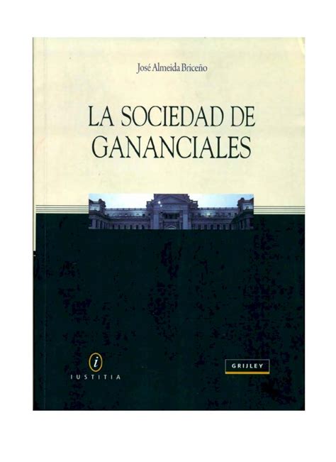 Pdf La Sociedad De Gananciales Jose Almeida Dokumentips