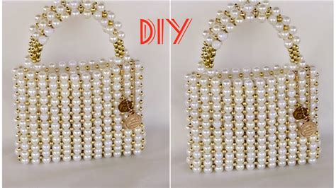 How To Make A Beaded Pearl Bag Pearl Beaded Handbag Bead Purse Diy