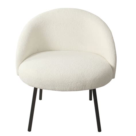 HomePop Modern Sherpa Accent Chair Cream Walmart Walmart