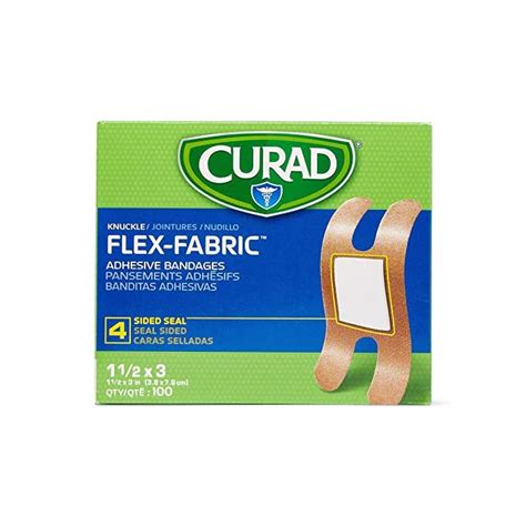 Curad Fabric Adhesive Knuckle Bandages Finger Bandages For Knuckles Pack Of 100 Natural