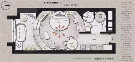 An Overhead View Of A Kitchen And Living Room From The Floor Plan For A