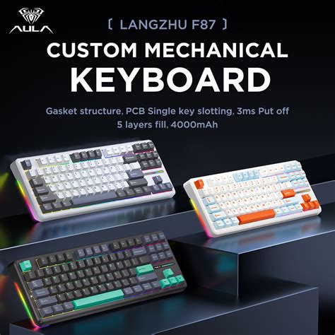 Aula F Pro Mechanical Keyboard Key With Tkl Gasket Structure Full