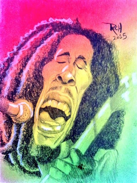 Bob Marley Caricature From Photo Bob Marley Drawings