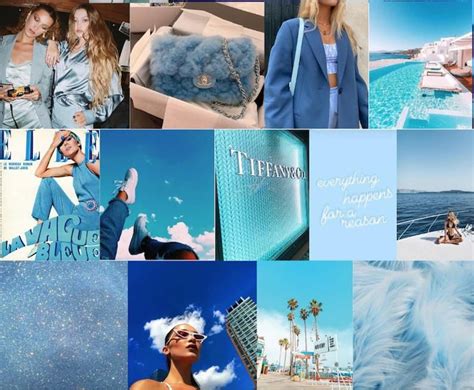 Boujee Blue Aesthetic Wall Collage Kit Digital Download Etsy Boujee