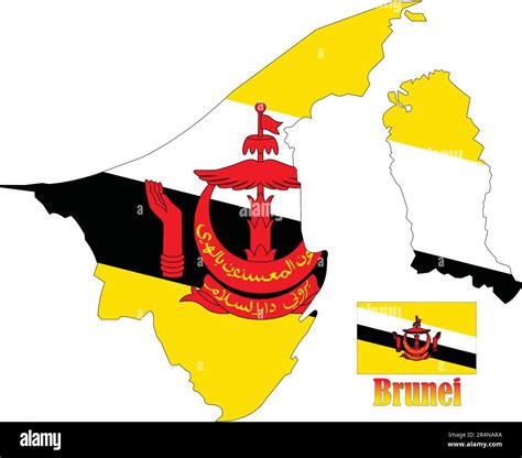 Brunei Map And Flag Stock Vector Image Art Alamy