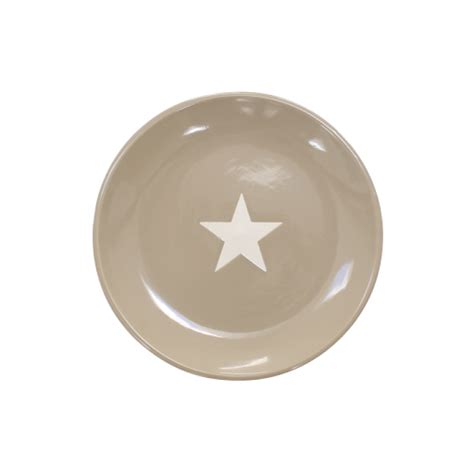 Talerz Deserowy Star Milky Brown Krasilnikoff Cm Home Passion