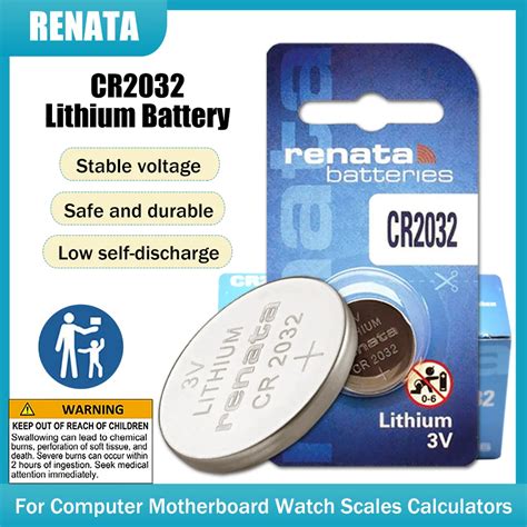 Pcs Original Renata Cr V Lithium Button Coin Cell For Watch