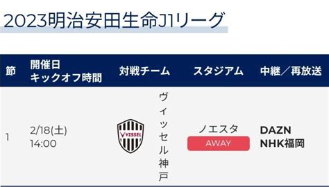 【未使用】jリーグ 2023 開幕戦 ヴィッセル神戸 Vs アビスパ福岡 ビジターシート 最前列 中心部 声出し応援 アウェイ ノエビア