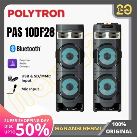 Promo Polytron Pas 10df28 Speaker Aktif Pas10df28 10inch Pas 10d28