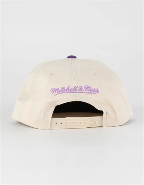 Mitchell And Ness Los Angeles Lakers Snapback Hat Off White Tillys