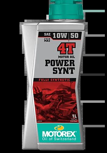 MOTOREX POWER SYNT 4T SAE 10W 50 MA2 1L Corsagram