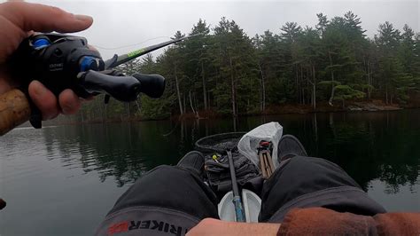 Early Spring Bass Fishing In The Rain On My Kayak Super Clear Water