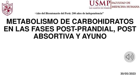 Metabolismo De Carbohidratos En Las Fases Post Prandial Y Ayuno