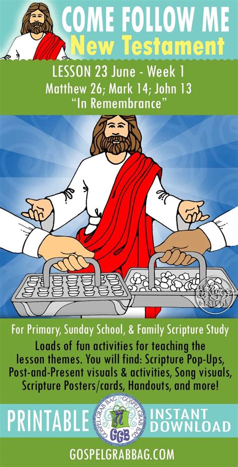 Primary And Home Come Follow Me Activities June Week 1 New Testament