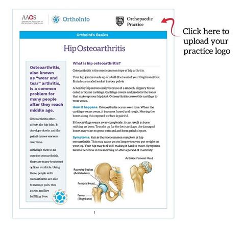 Printable Orthopaedic Patient Education Orthoinfo Aaos