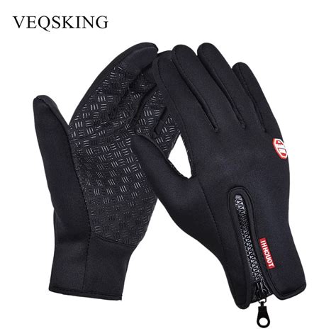 Touch Screen Full Finger Hiking Gloves Winter Fleece Thermal Sport