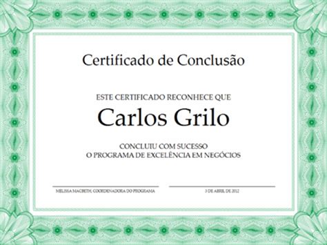 Aprender Sobre Imagem Modelo Certificado De Curso Br