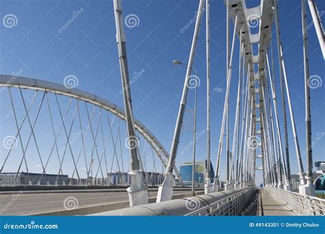 arkhar bridge  ishim river exterior  astana kazakhstan