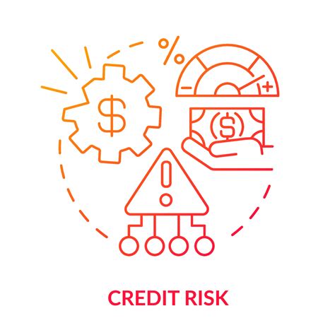 Credit Risk Red Gradient Concept Icon 16090101 Vector Art At Vecteezy