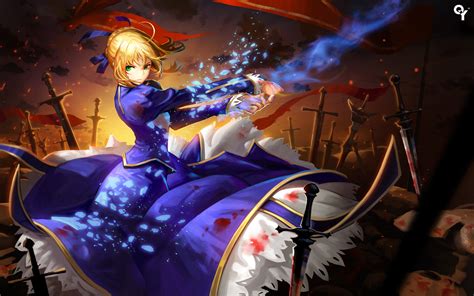 Sabers Battle Fate Stay Night Hd Wallpaper By Liang Xing