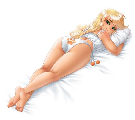 Rule 34 Animated Applejack Mlp Areolae Ass Barefoot Bed Blonde Hair