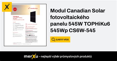 Canadian Solar Modul fotovoltaického panelu 545W TOPHiKu6 545Wp