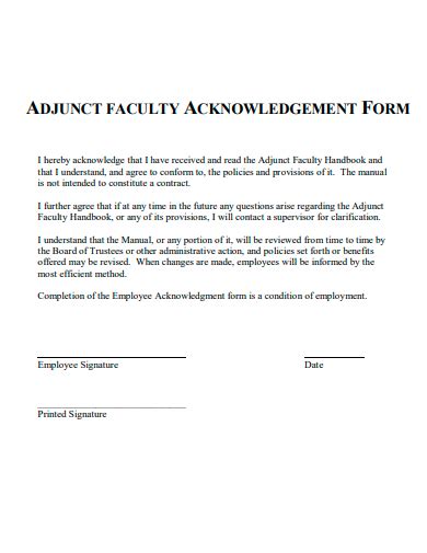 Free 20 Acknowledgement Form Samples In Pdf Ms Word