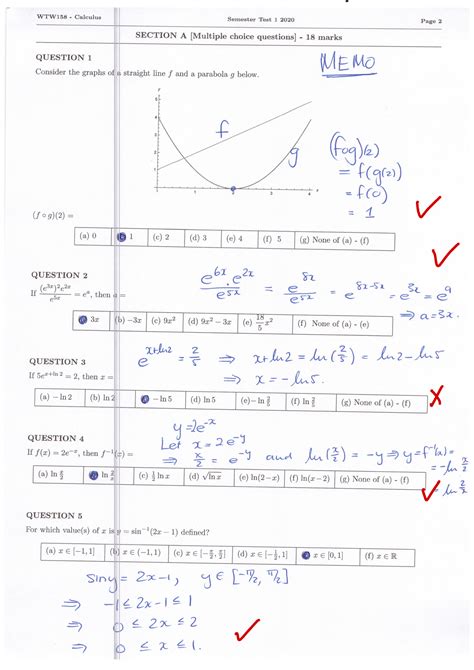 St1 2020 Memo Ignore Marking In Red Questions I Had To Re Check