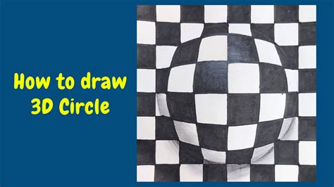 Easy 3d Illusion Drawing How To Draw 3d Circle Drawing Step By Step Shylin’s Sketchbook